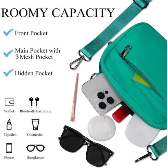 New Small Crossbody Bags for Women Belt Bag Fanny Pack with Adjustable Strap - Picture 3 of 6